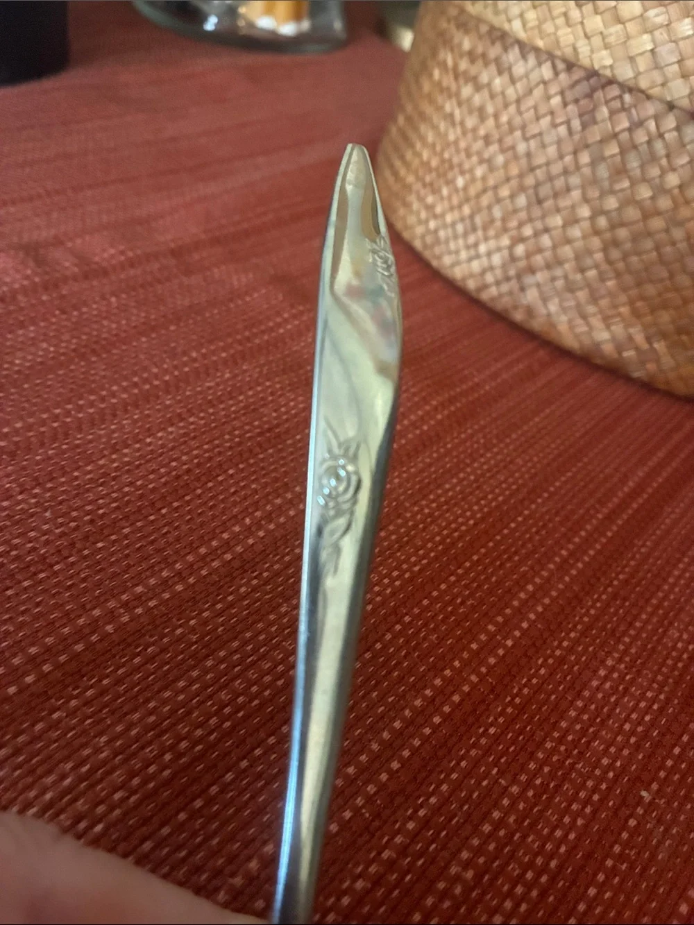Vintage Oneida Enchantment-Gentle Rose silverplate gravy ladle
